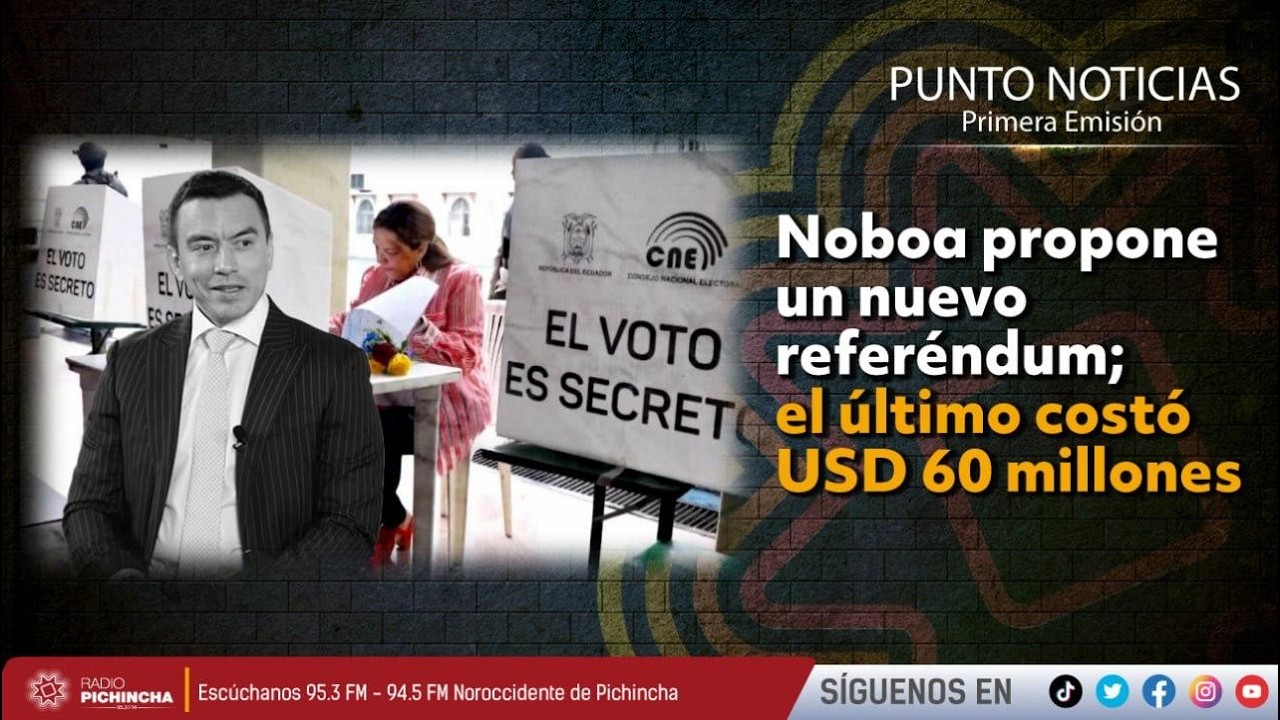 🔴 #EnVIVO | Noboa propone un nuevo refer&eacute;ndum; el &uacute;ltimo cost&oacute; USD 60 millones