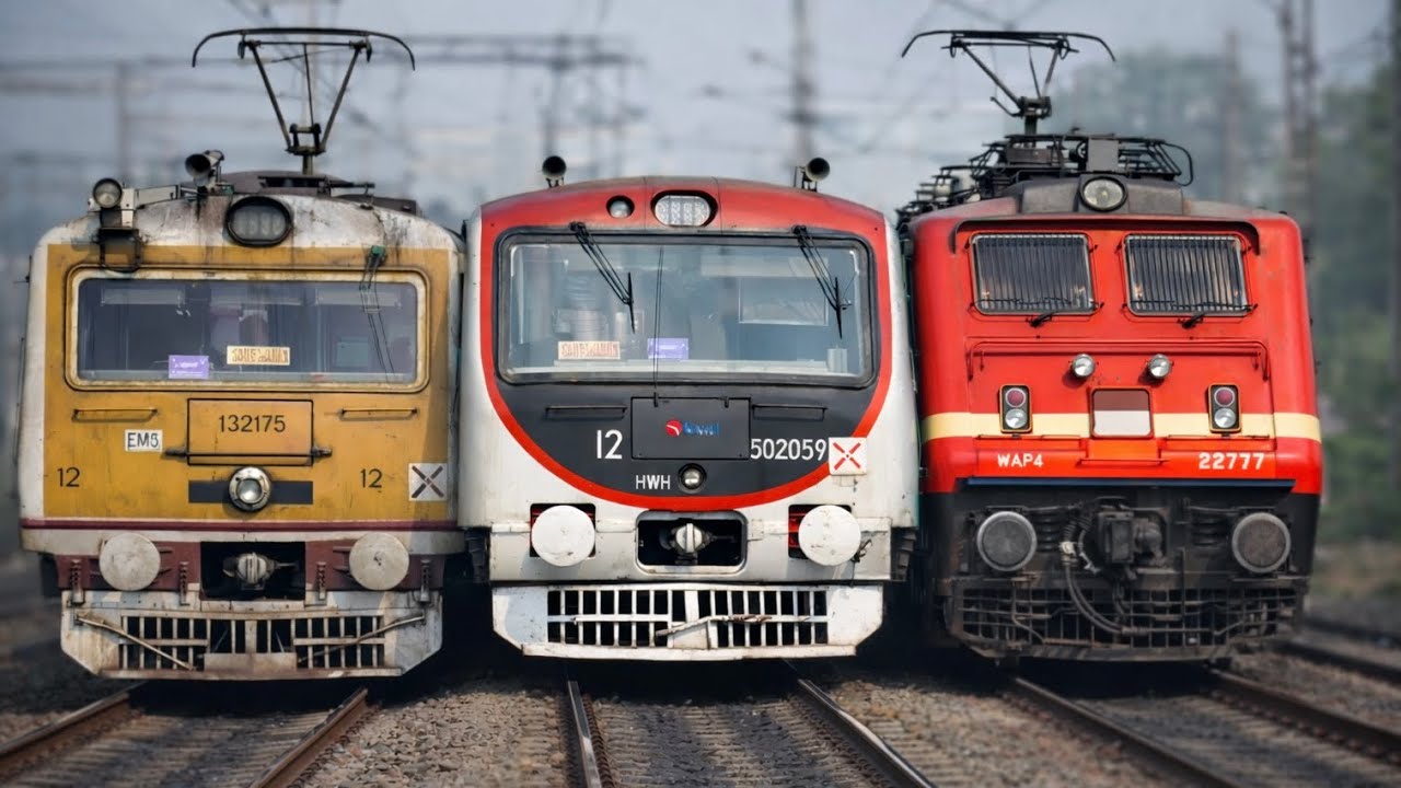 🔥Different Model EMU + Express Trains Crossing & Arrival–Departure Moments Captured