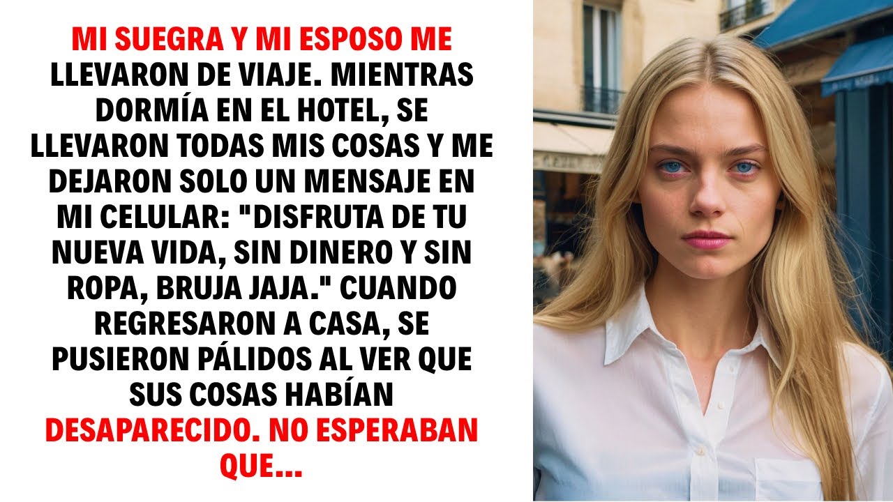 MI SUEGRA Y MI ESPOSO ME LLEVARON DE VIAJE. MIENTRAS DORMÍA EN EL HOTEL, SE LLEVARON TODAS MIS COSAS