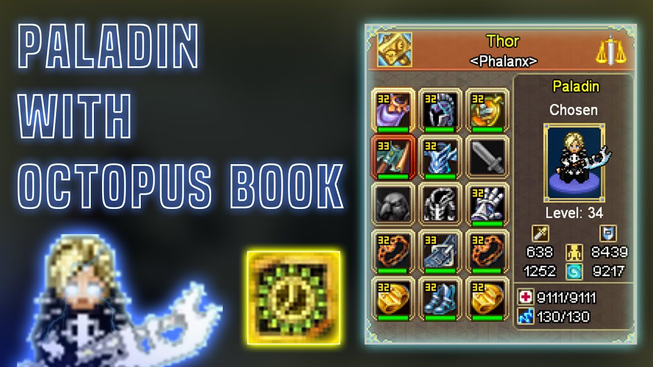 Paladin with Octopus book - Best Paladin of EU server! - Warspear Online