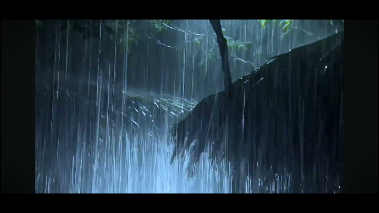 El sonido de la lluvia en tejados de enea y pastos noche cerrada ⛈️⛈️🌨 