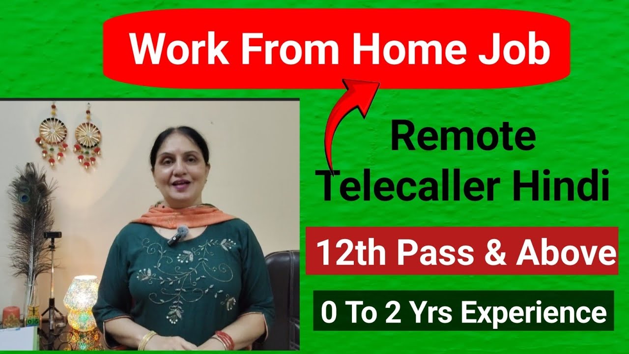 Hindi Telecaller Job ll Work From Home Job 