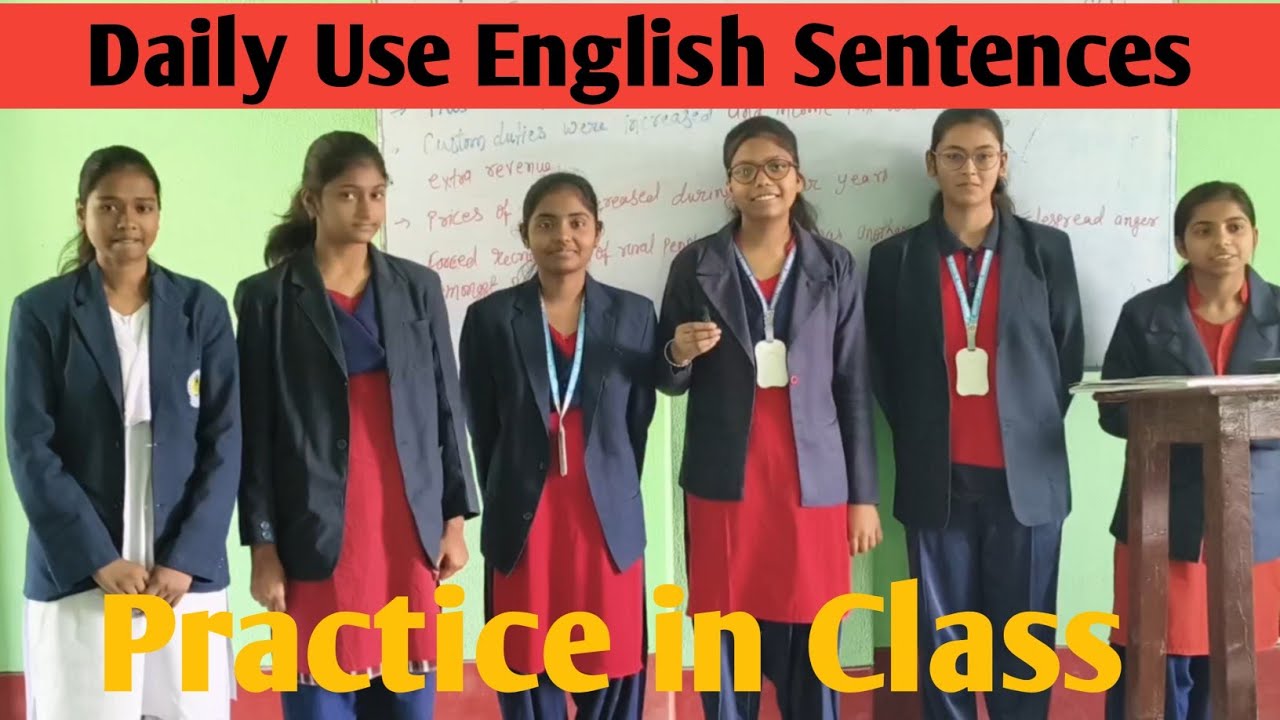 Daily use English sentences practice in class|| 