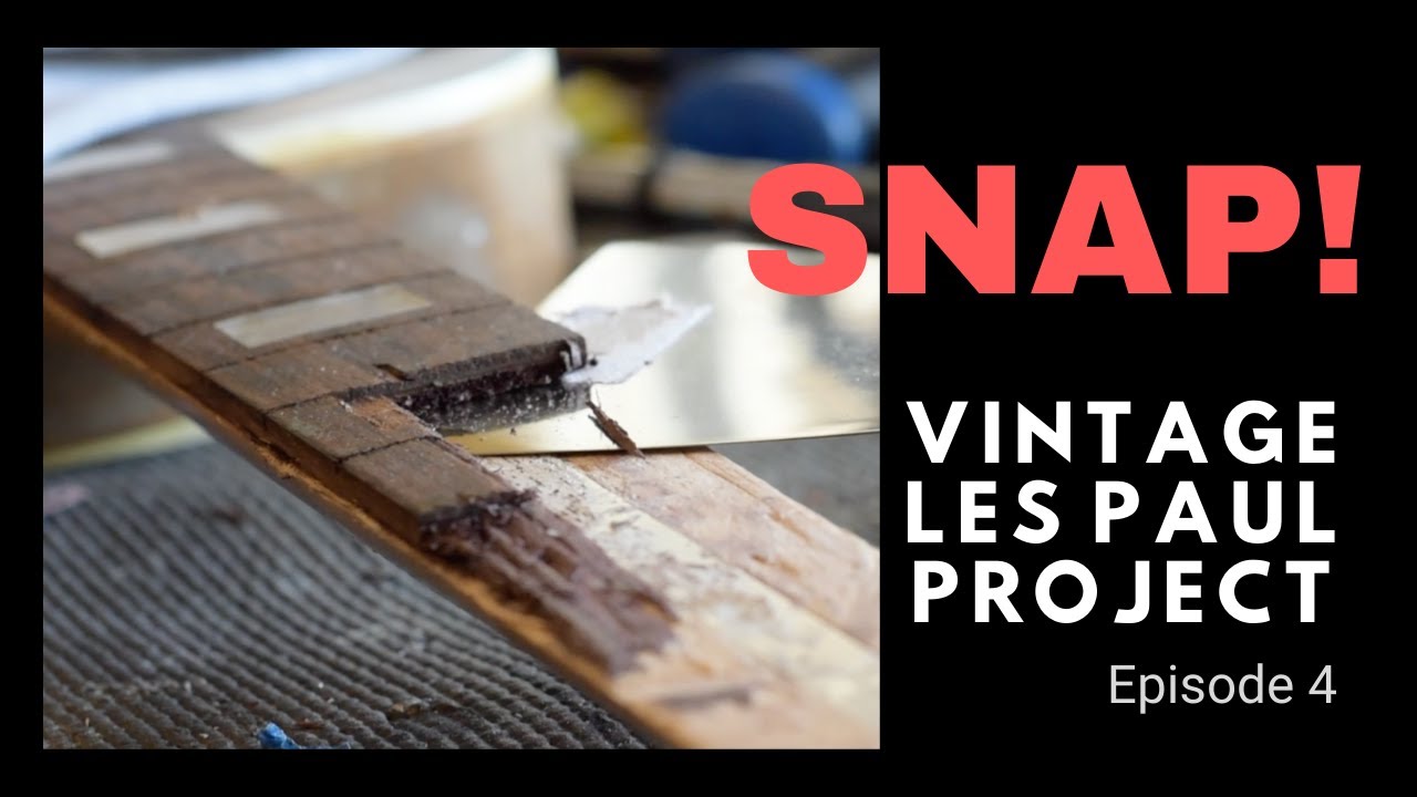 Vintage Les Paul Project: Ep 4 - fretboard removal - how to remove a guitar fretboard