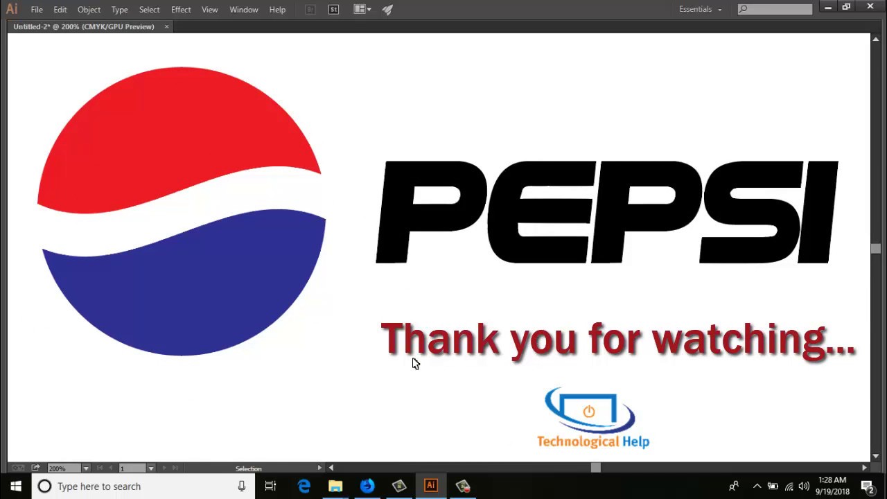 How to make a PEPSI logo in Adobe Illustrator CS/CS5/CS6/CC