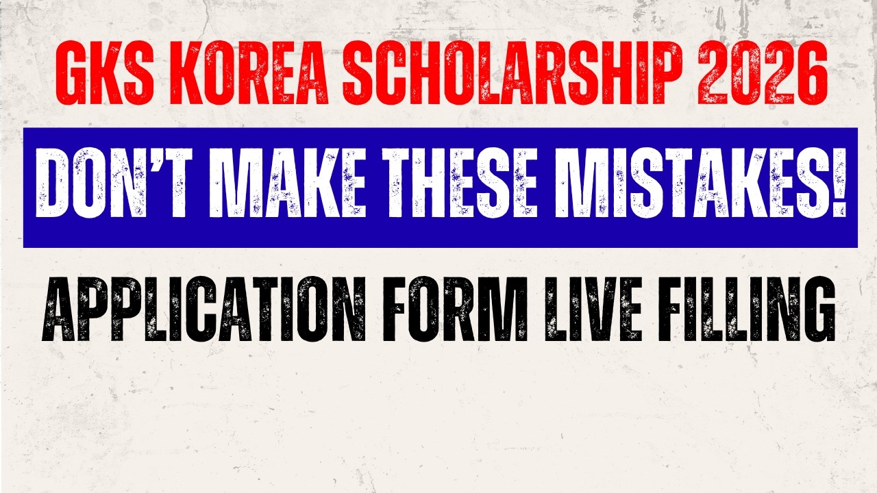 How to Fill GKS Korea Scholarship Application Form 2026 | Step-by-Step Live Form Filling
