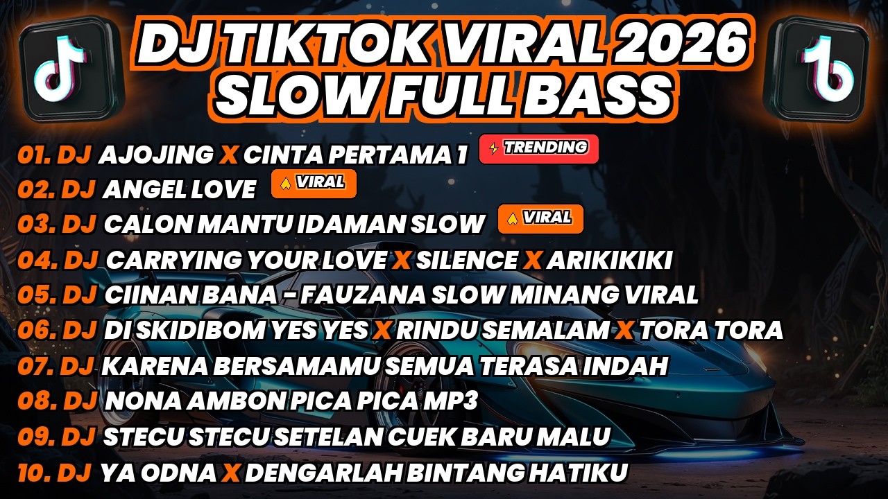 DJ TIKTOK VIRAL TERBARU 2026 - AJOJING X CINTA PERTAMA X CIINAN BANA - FULL BASS SLOW JEDAG JEDUG!