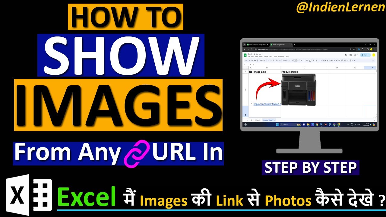 How To Show Images From URL In Excel | Display Images From URL Link | Tips & Tricks | Indien Lernen