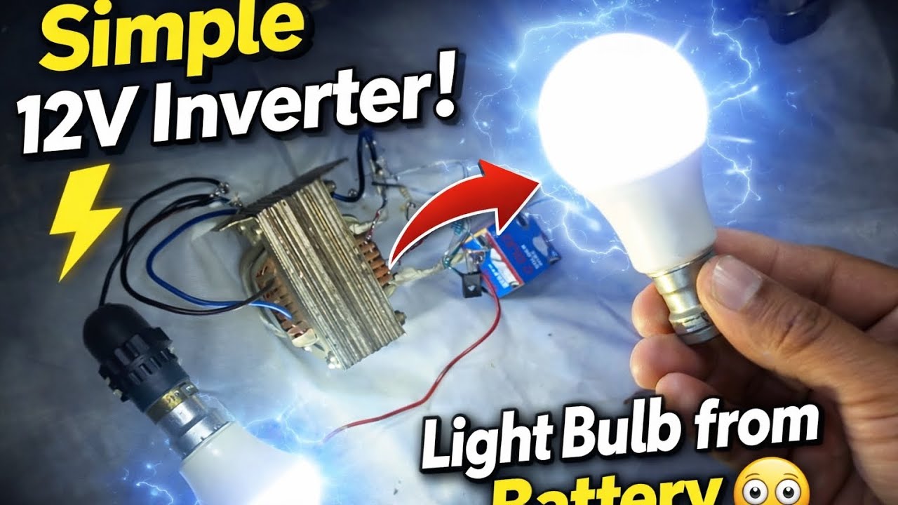 3.5V Battery to 220V AC Bulb 😳 Simple DIY Inverter Project