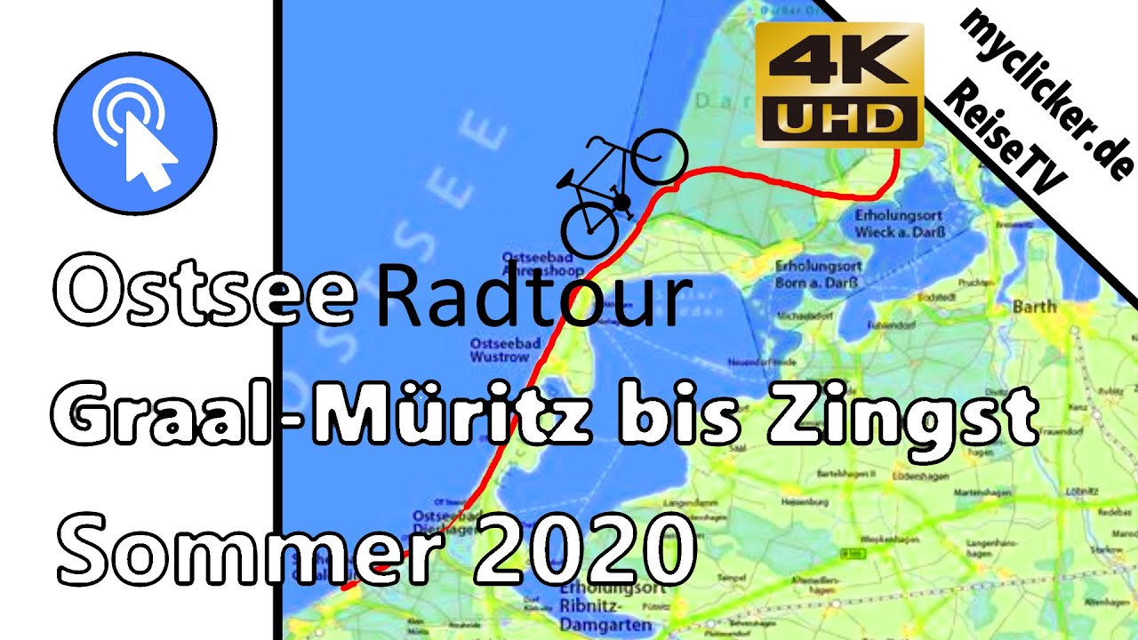 Graal-Müritz Wustrow Ahrenshoop Prerow Zingst DARß Ostsee 4K UHD Fahrrad [Original Sound] Dji GoPro