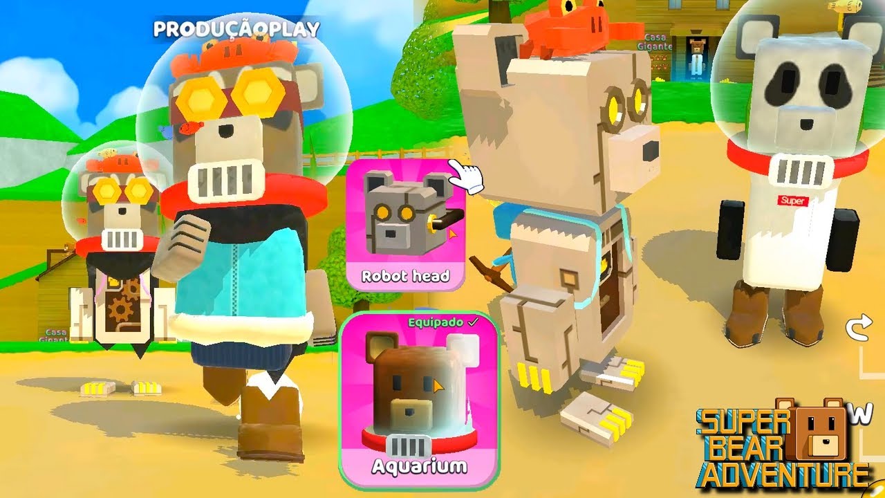 😱JOGANDO COM OS ITENS REMOVIDOS🔴SUPER BEAR ADVENTURE 12, UDAVI & PRODUÇÃO JOGO DO URSO, SKINS APAGAd