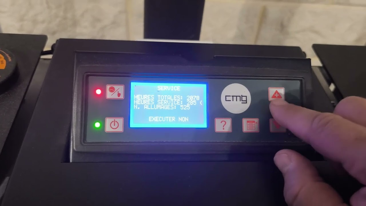 remise à zéro service poêle cmg