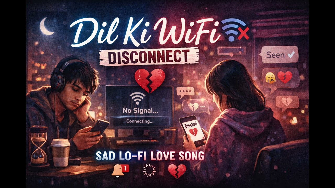 Dil Ki WiFi Disconnect 💔📶 | Sad Lo-Fi Love Song | Modern Heartbreak Anthem