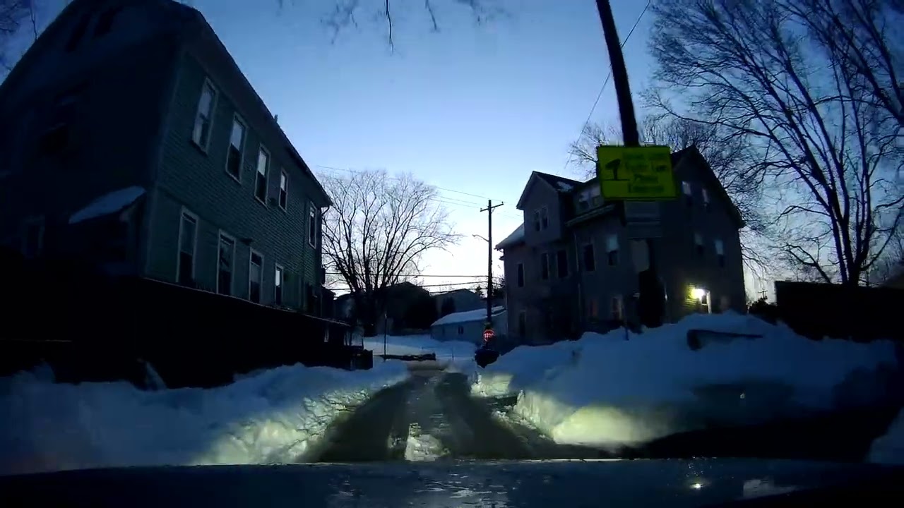 Evening drive through North Providence and Providence, Rhode Island