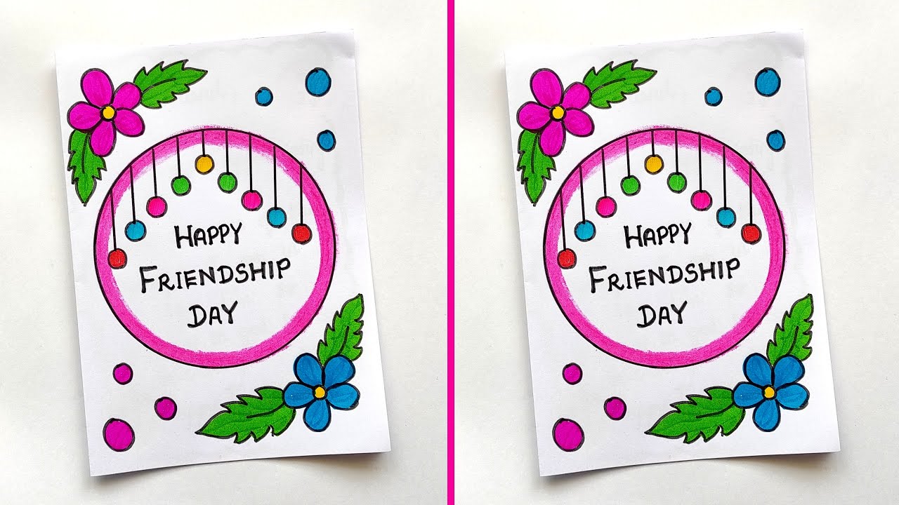 Easy and Simple card for Friendship day | Friendship Day Card Idea | Handmade Friendship day card