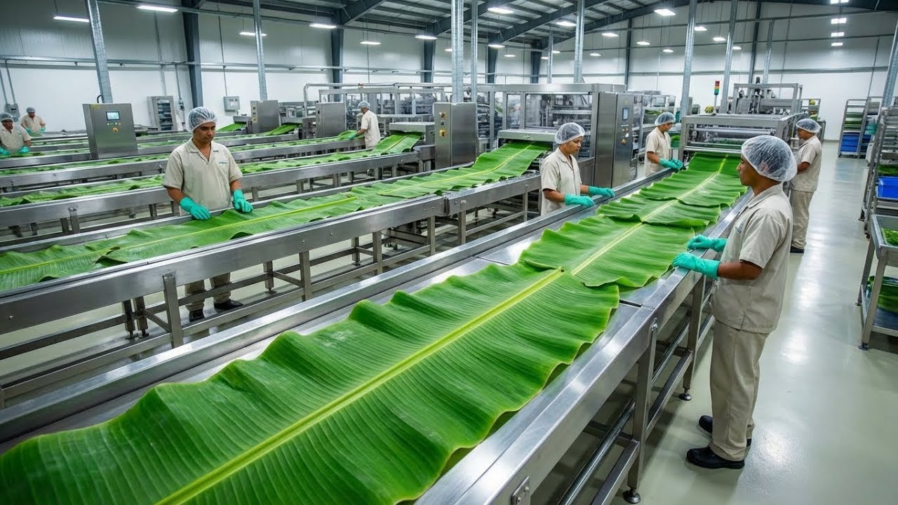 Inside the World’s Largest High-Tech Banana Leaf Processing Factory | You’ve Never Seen This Before
