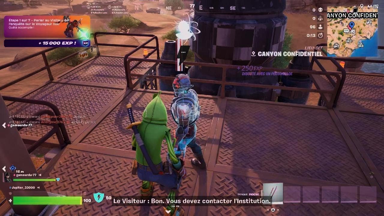Fortnite quête epique comment tuer le voyageur