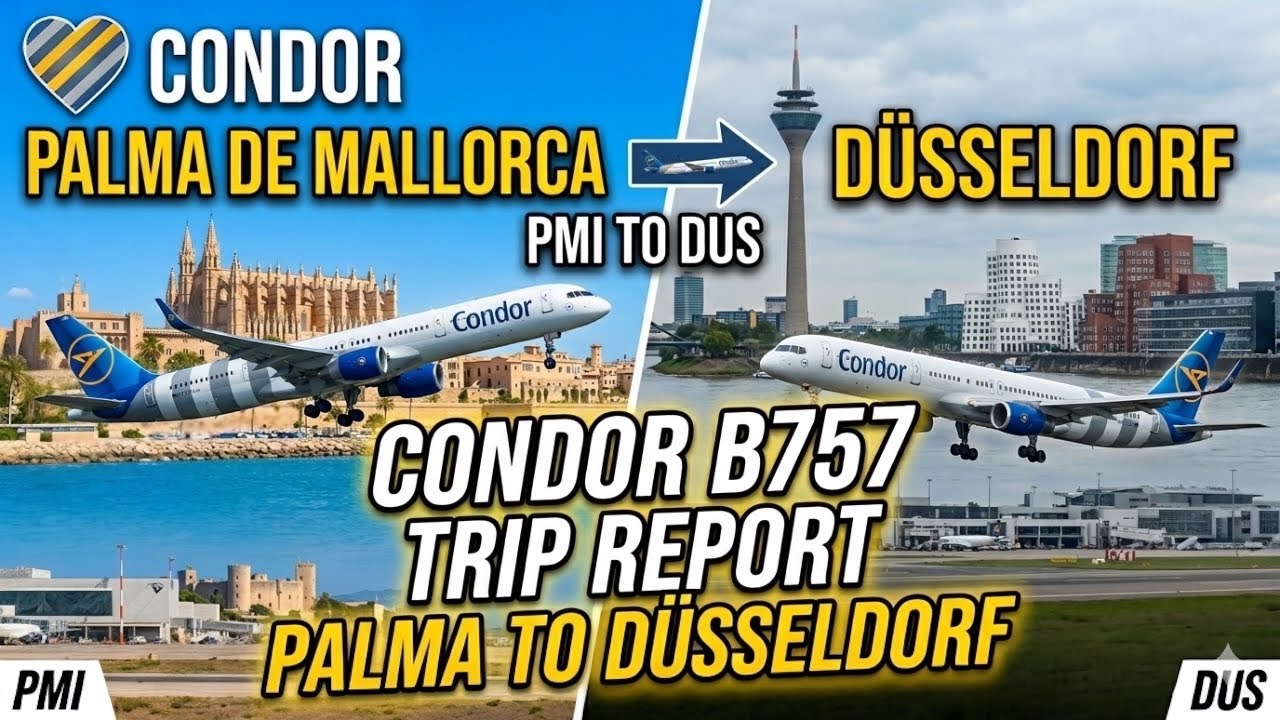 //Trip Report //  Palma de Mallorca to Dusseldorf  on B757