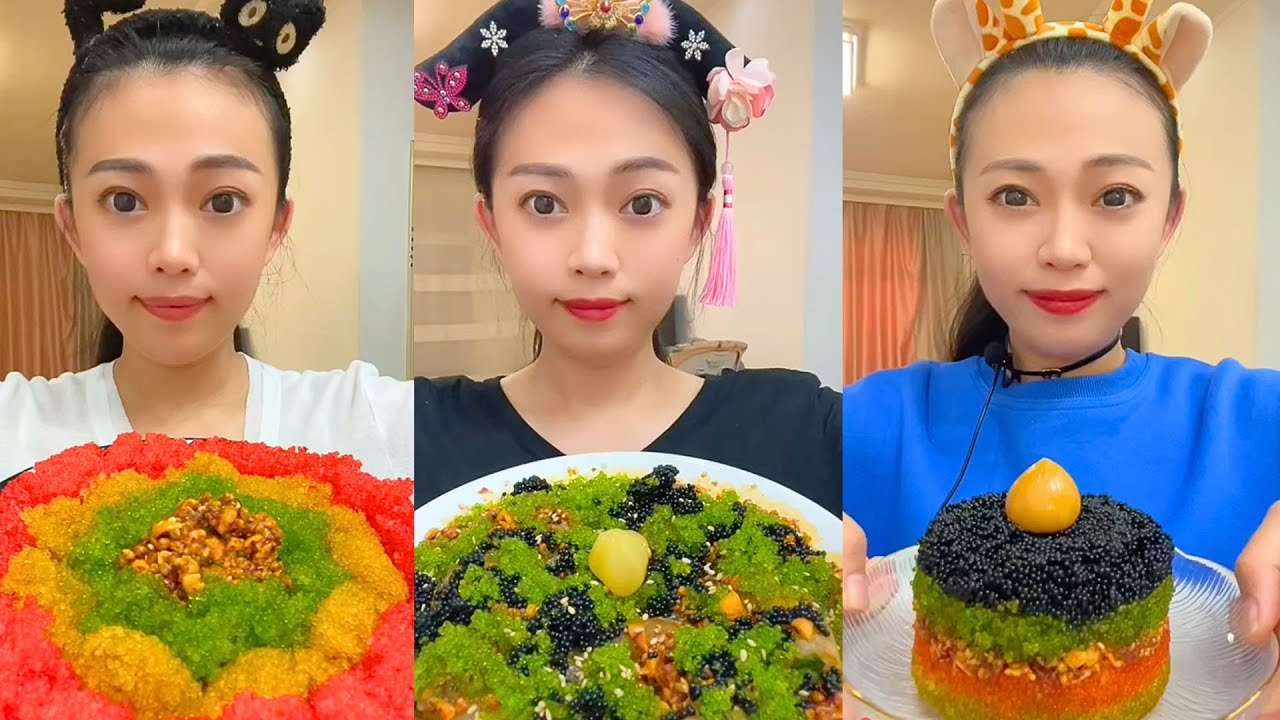 Extreme Colorful Snack ASMR Mukbang | Spicy Crunchy Egg Mix & Chinese Eating Sounds #407