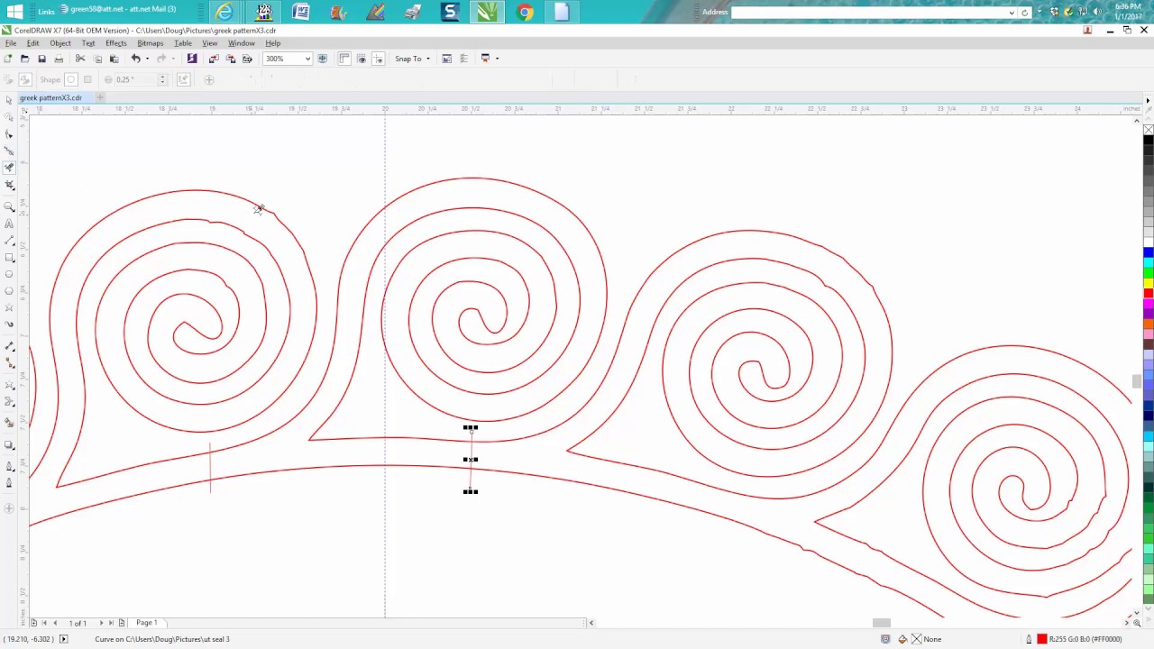 Corel Draw Tips & Tricks Greek Pattern clean up, a hard one! PART 1