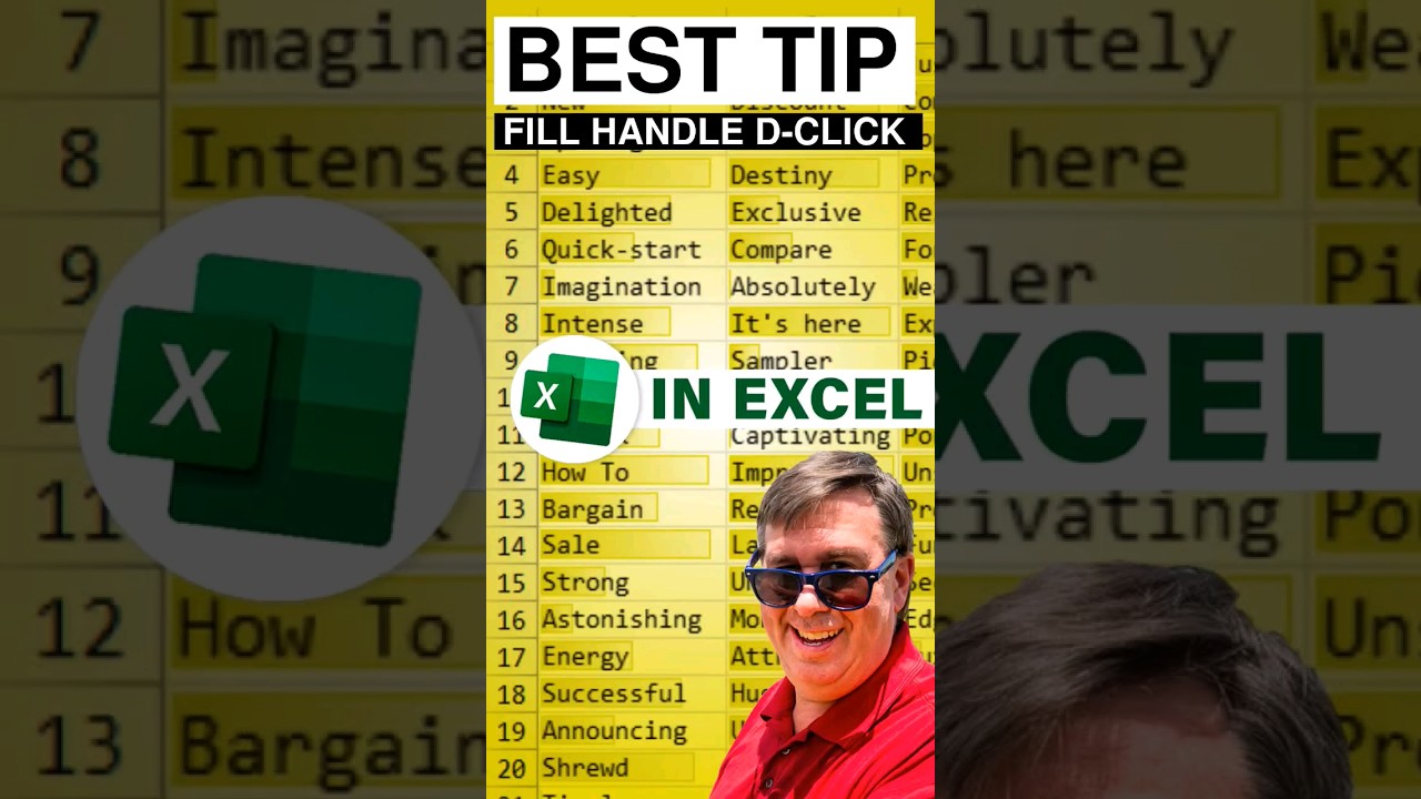 Excel Best Excel Tip -  Copy Formula to Bottom without Dragging #shorts #excel  - Episode S0023