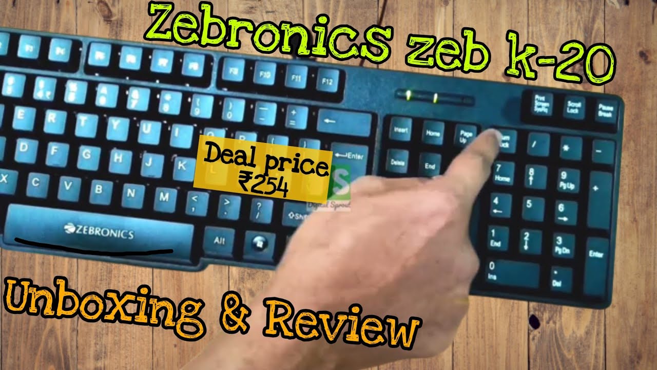 zebronics zeb-K20 unboxing & review| Zeb-k20 keyboard|Best keyboard under ₹300?