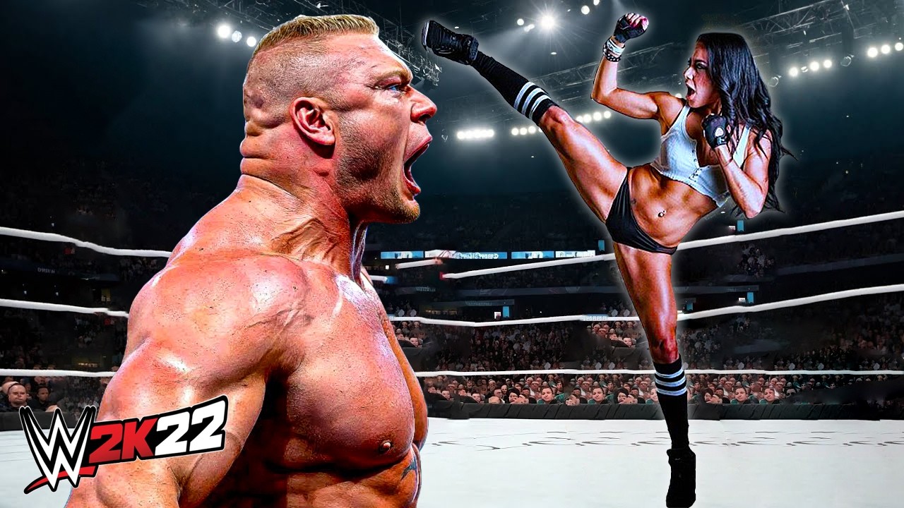Реванш между Зиппорой Файтер и Броком Леснаром (WWE 2K22).
