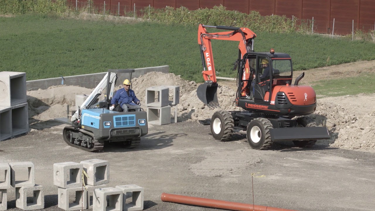 Messersi tracked dumper TC250 Crane and wheel excavator M 70W