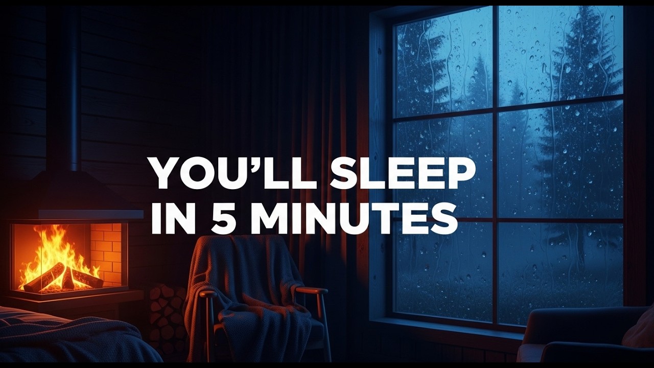 YOU’LL SLEEP IN 5 MINUTES 😴 Cozy Rain & Fireplace
