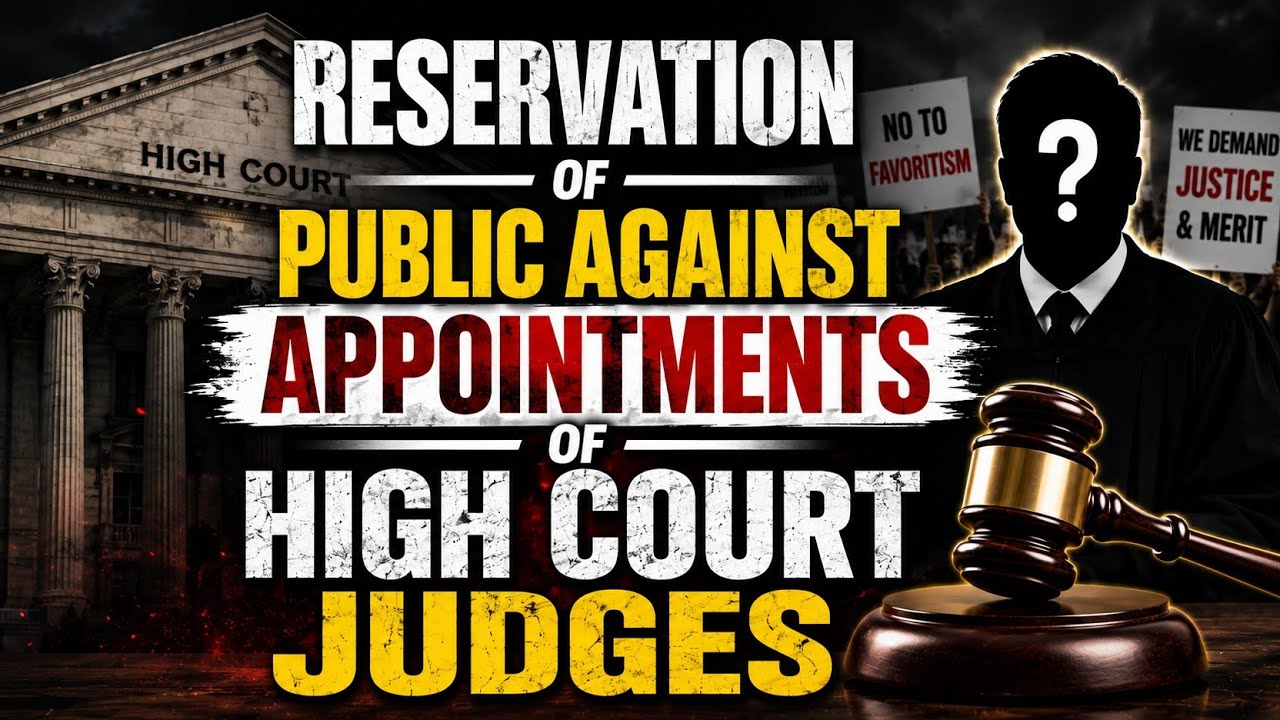 Reservation of Public Against Appointments of High Court Judges