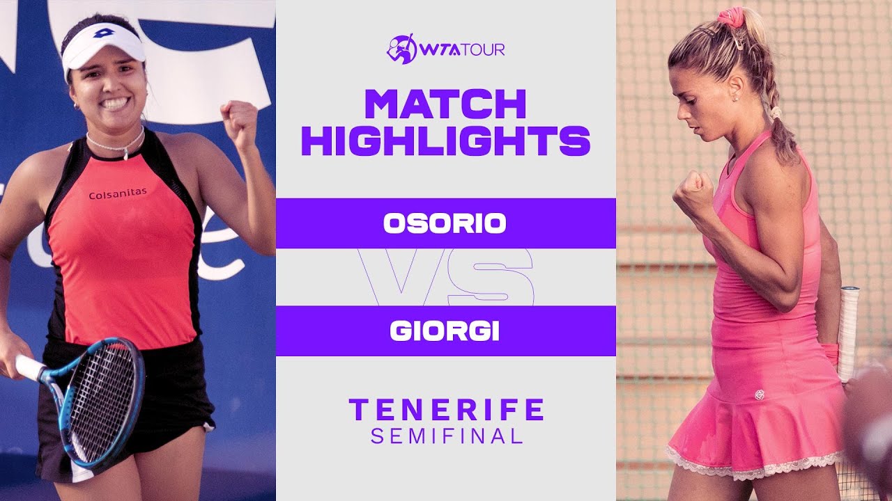 Camila Osorio vs. Camila Giorgi | 2021 Tenerife Semifinal | WTA Match Highlights