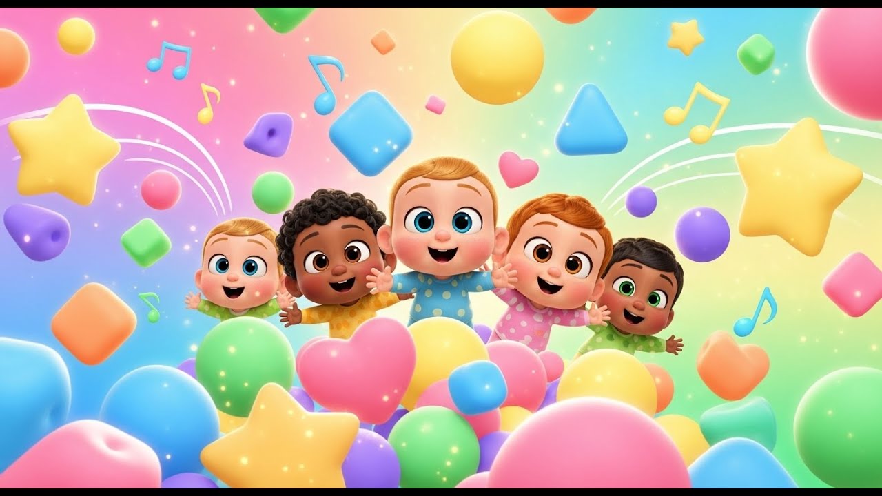 Shapes Song for Toddlers 🔺🔵🟥 | Learn Shapes for Kids | Baby Giggles TV