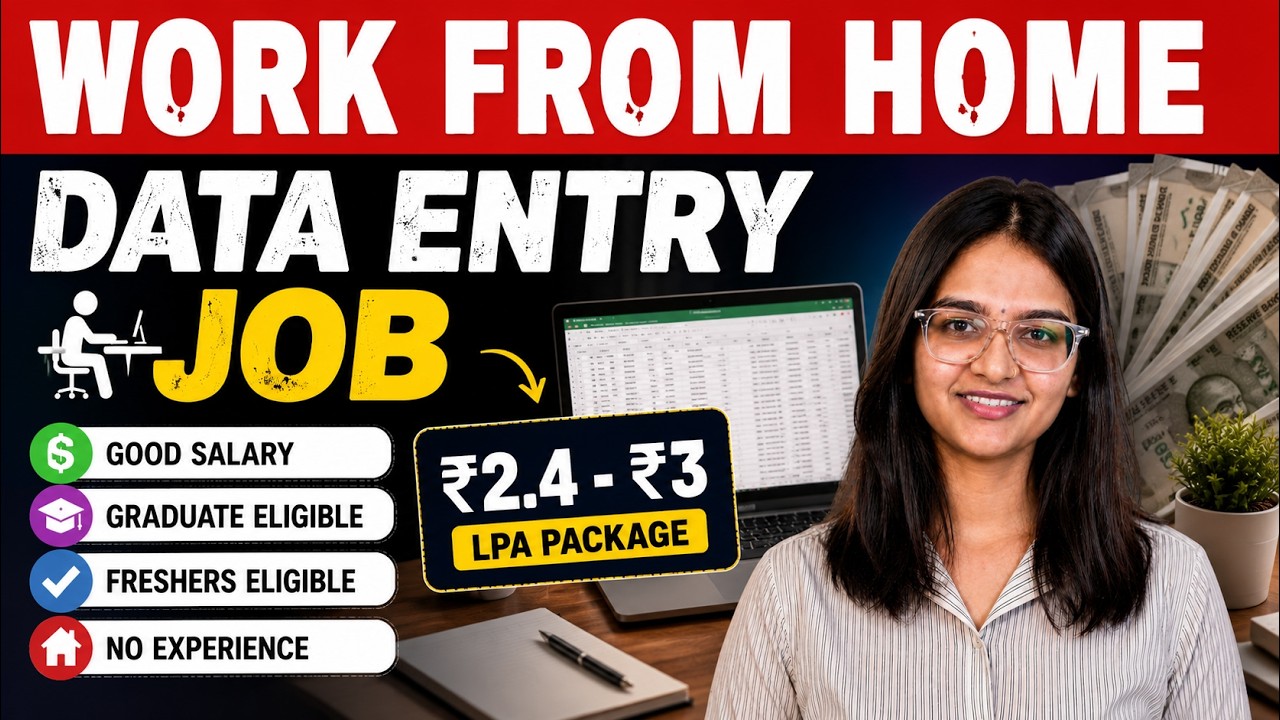 🚨Data Entry Work From Home Job 2026 | Any Graduate or Freshers | 3 LPA | No Experience