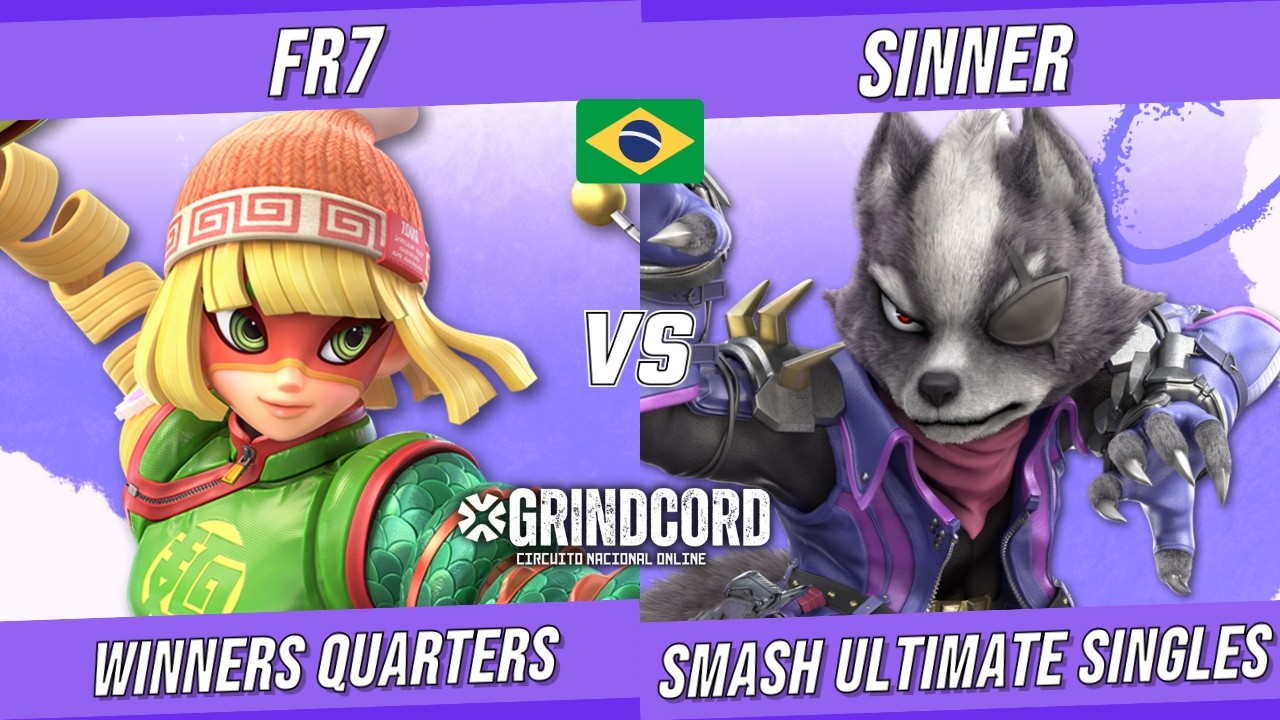 CIRCUITO GRINDCORD #1 - FR7 (Min Min) vs. Sinner (Wolf) - SSBU BRASIL Smash Ultimate