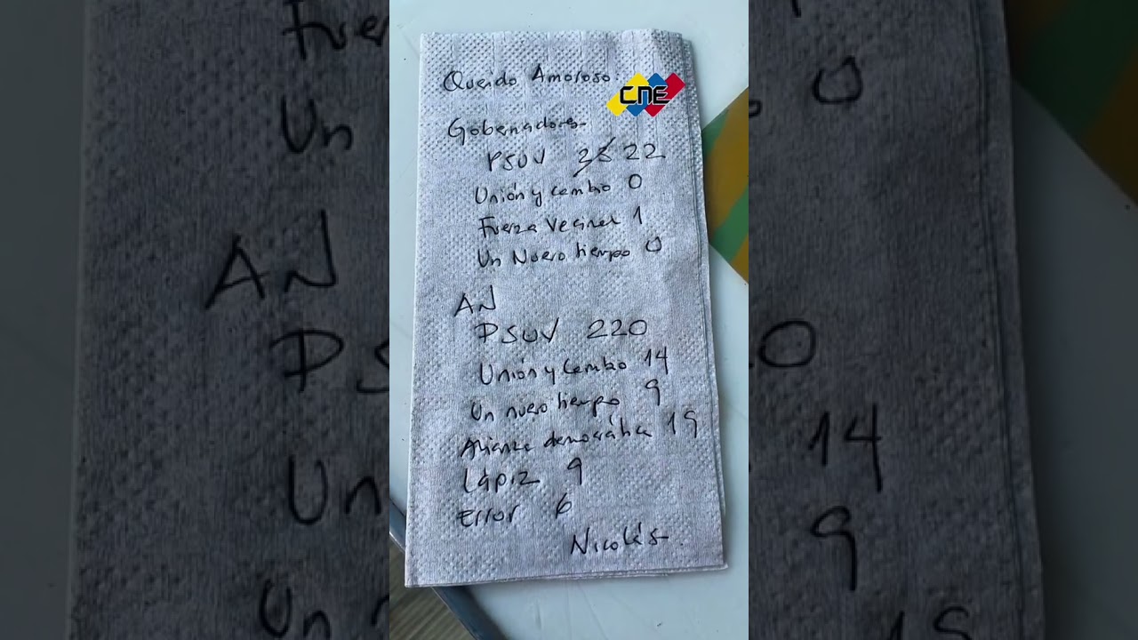 &iexcl;&Uacute;ltima hora! Se filtran los resultados de las elecciones en Venezuela