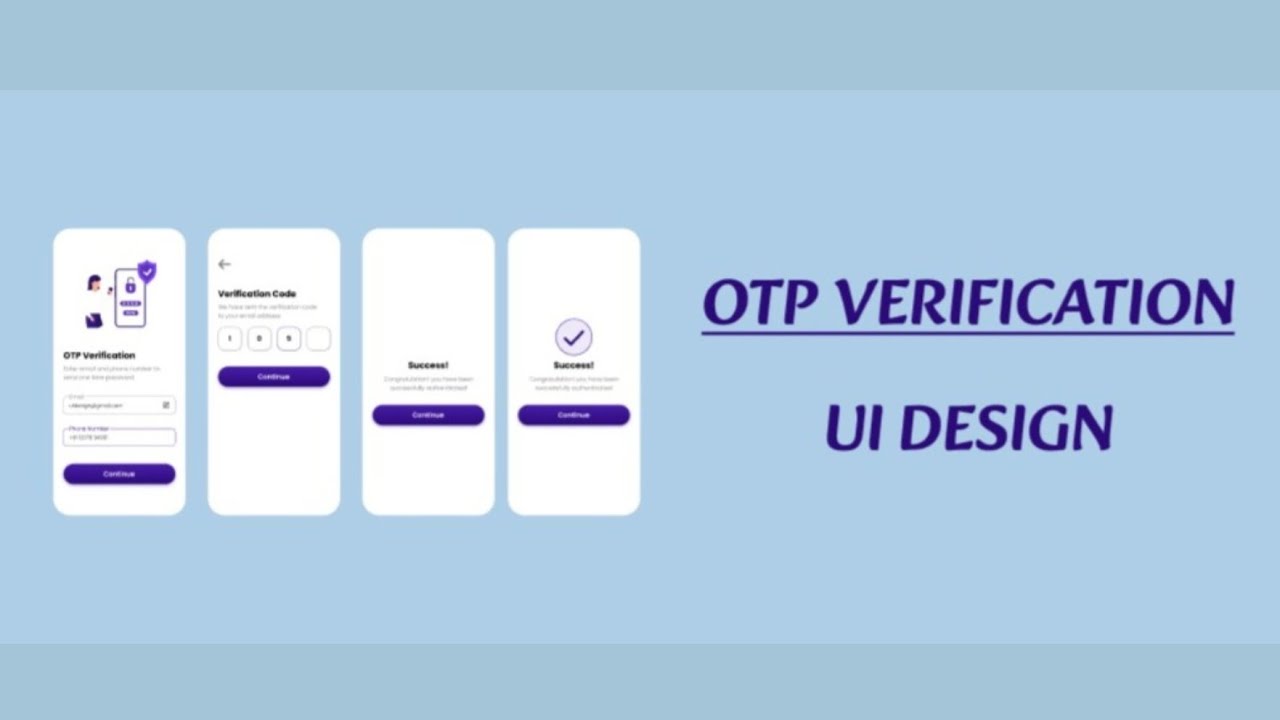 Modern OTP Verification UI | UI/UX Design Tutorial for Beginners