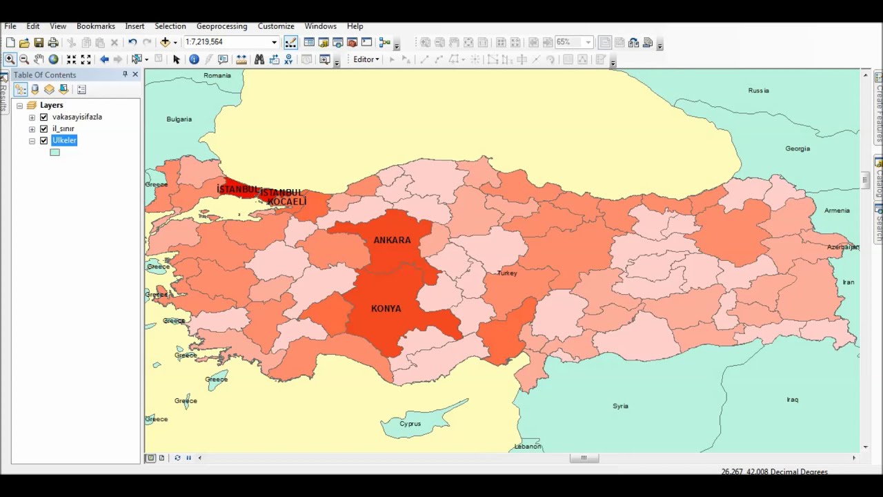 ARCGIS - ArcMap TÜRKİYE 2020 COVID-19 HARİTASI YAPIMI / TURKEY Covidien-19 MAP STRUCTURE 2020
