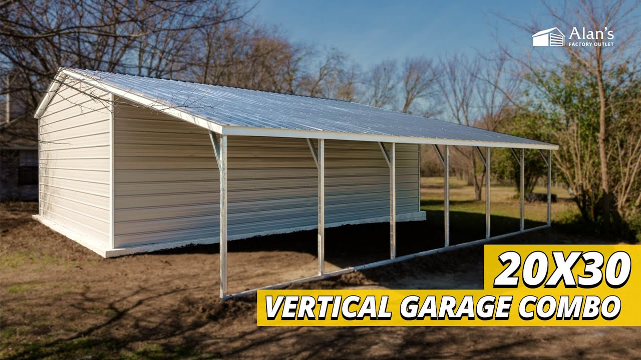 20x30 Metal Garage with 12x30 Lean To Carport from Start to Finish