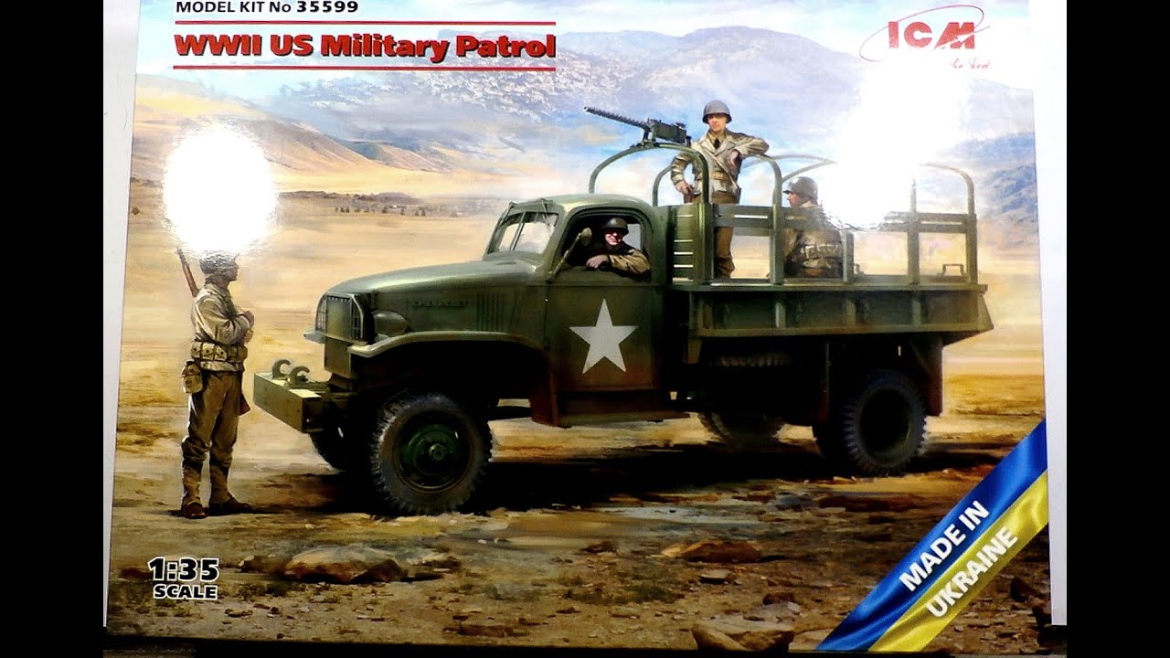 WWII US Military Patrol (Chevrolet G506) 1/35 scale by ICM.