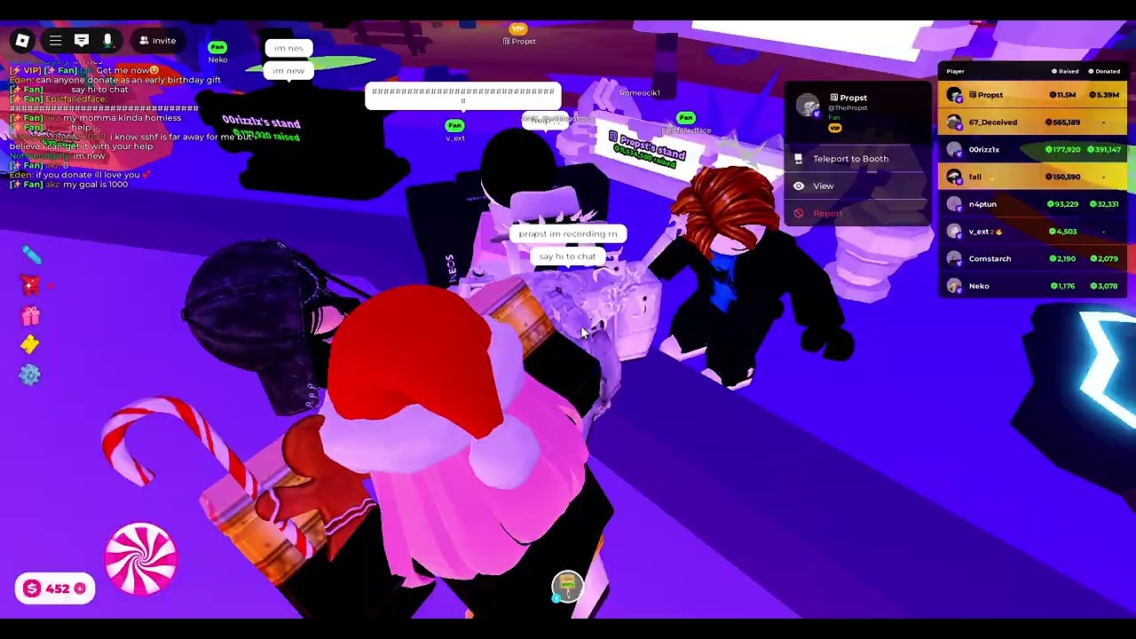 i met @DerPropst  in pls donate