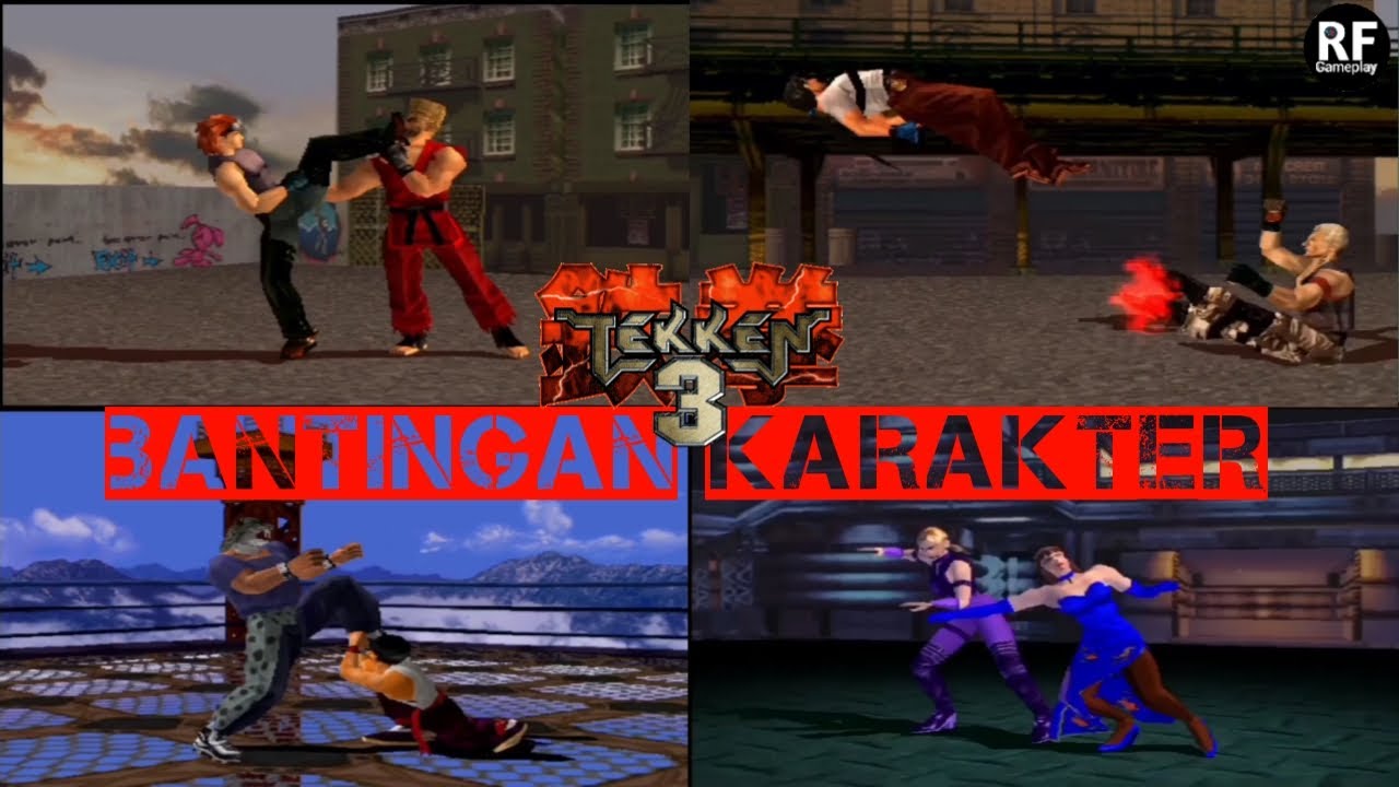 BANTINGAN 18 KARAKTER TEKKEN DARI (JIN-OGRE) || TEKKEN 3 (PS1/ePSXe)