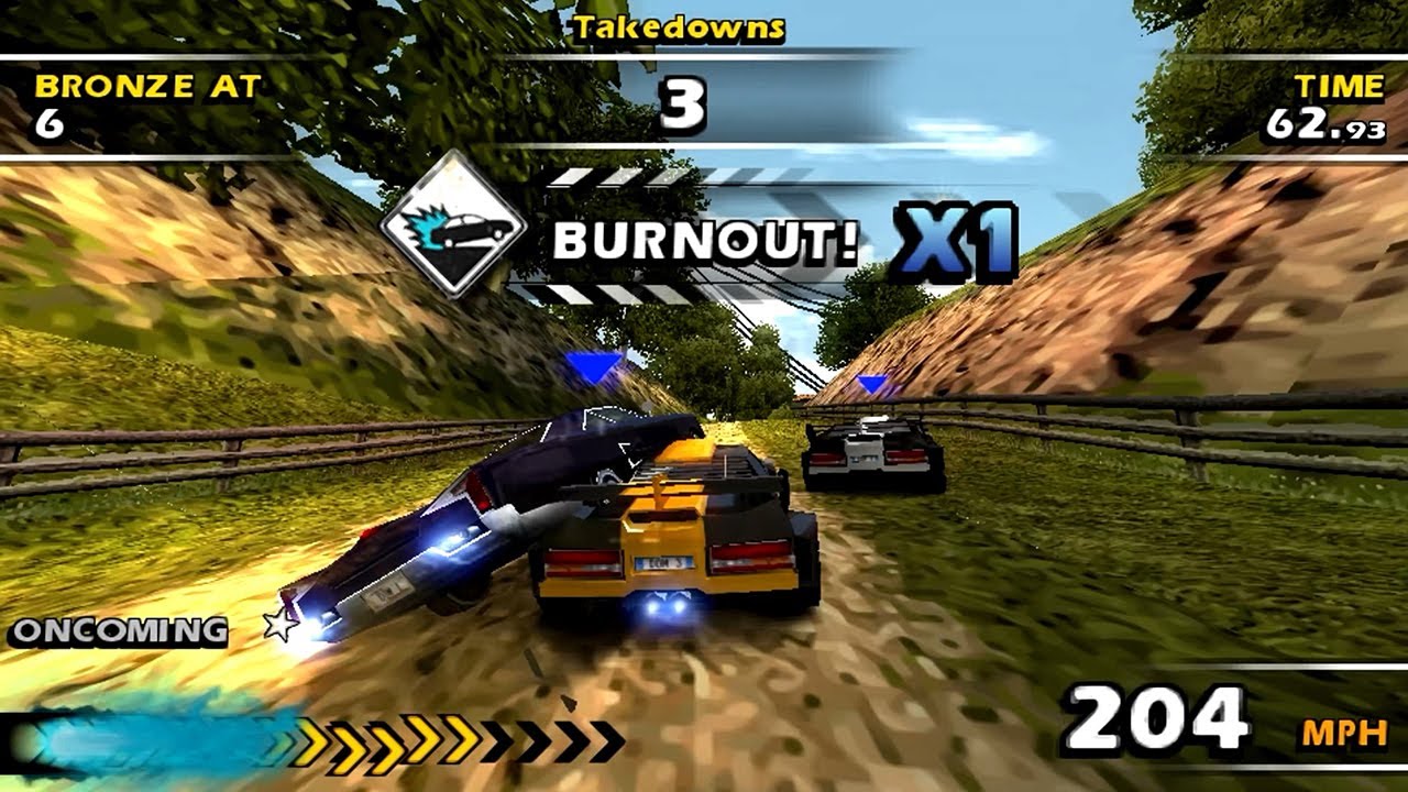 Burnout Dominator Gameplay World Tour (PSP)