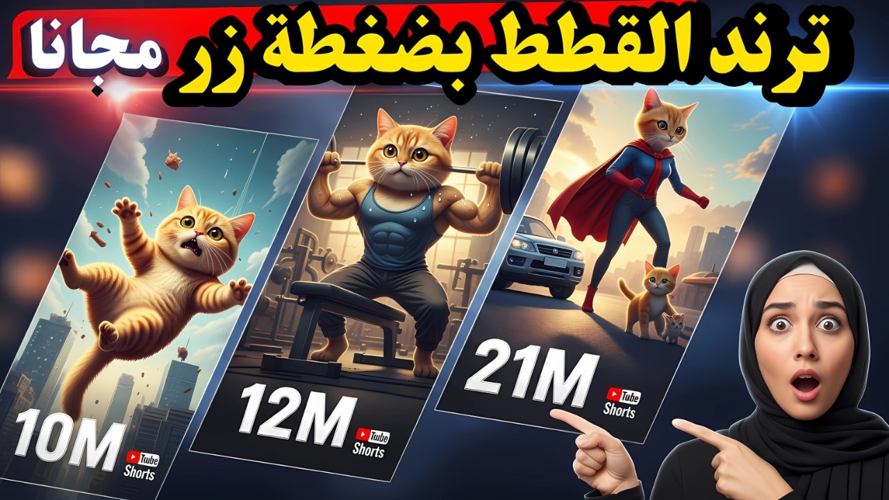 جربت منافس VEO 3: عملت ترند القطط بالذكاء الاصطناعي من الموبايل ببلاش!🐾