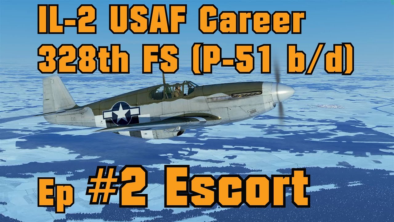 IL-2 USAF 328th FS P-51 B/D Career #02 Escort (1440p)