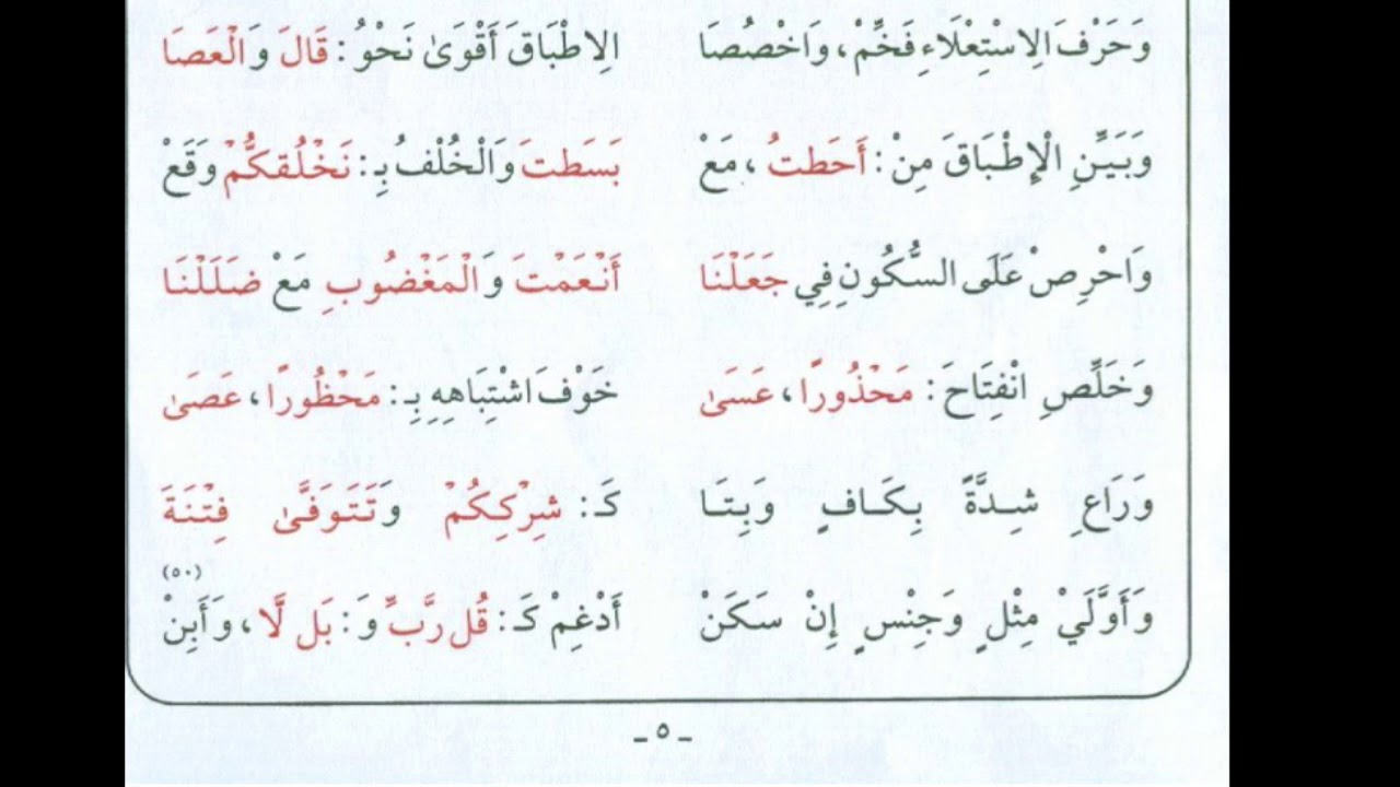 الجزرية. باب اللامات وأحكام متفرقة مكرر 15 مرة بصوت الدكتور أيمن السويد
