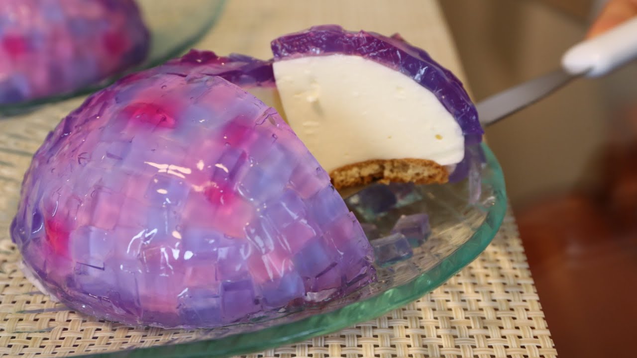 Hydrangea No-Bake Jelly Cheesecake ～ 紫陽花 ゼリーチーズケーキ