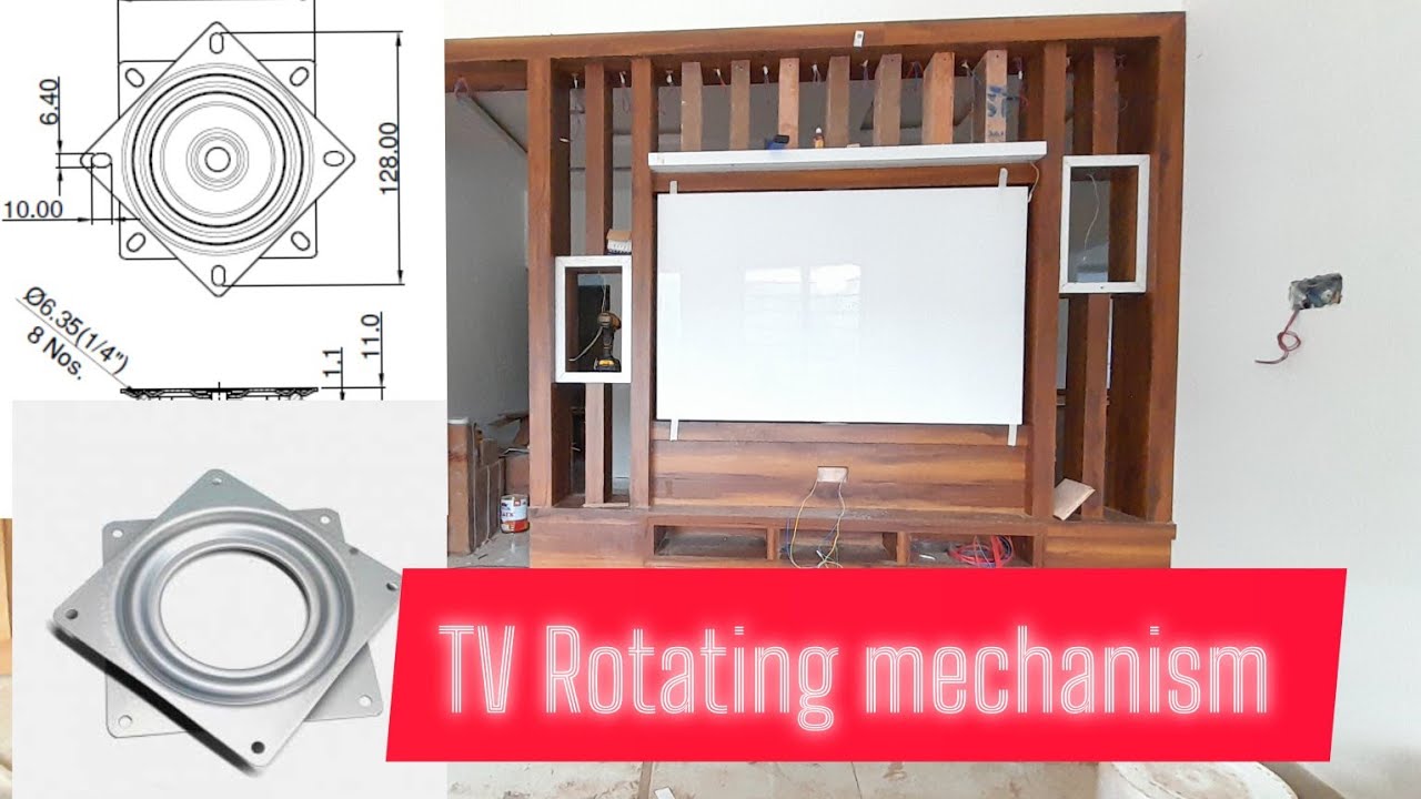 Rotating tv unit | rotating mechanism fixing | partition with TV unit