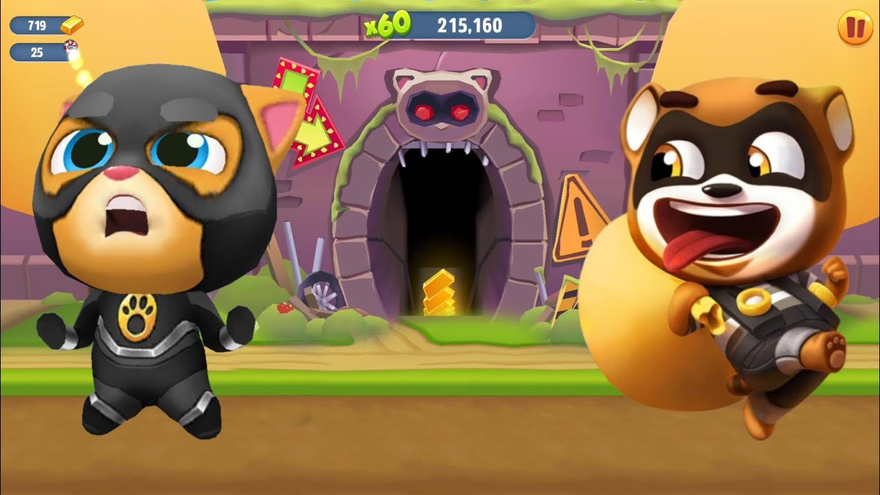 Talking Tom Gold Run - Super Gingers Farm - Catch The Raccoon - Full Screen - Android iOS Gameplay