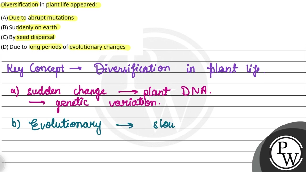 Diversification in plant life appeared:....