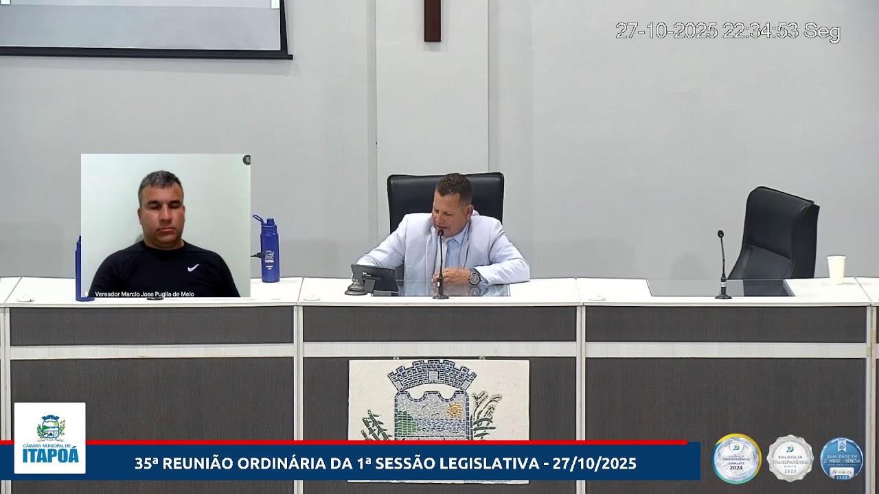 35ª Reunião Ordinária da 1ª Sessão Legislativa da 10ª Legislatura - Data: 27/10/2025